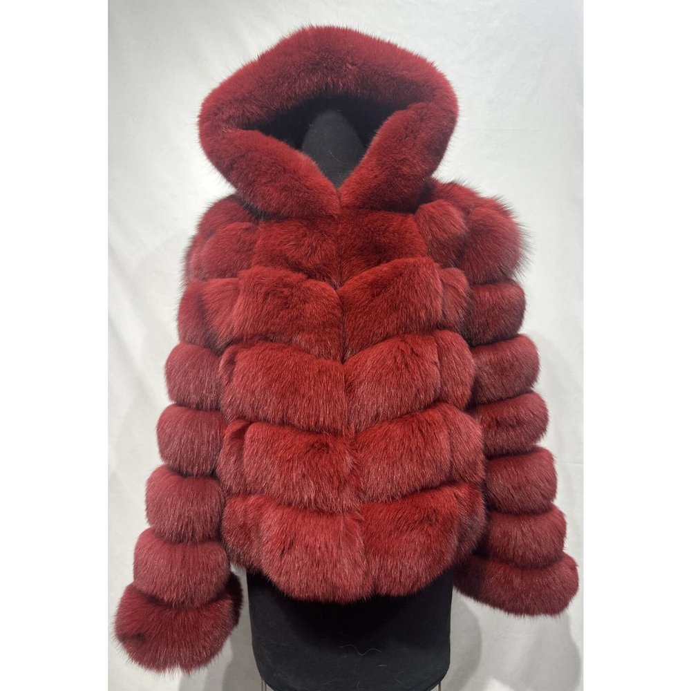 Burgundy/wine Fox Jacket / Vest (117157)